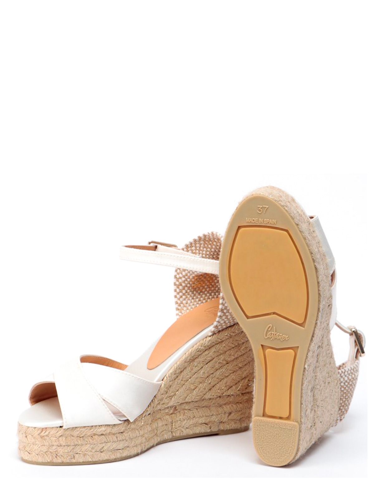 Castaner Primavera Estate 2021 espadrillas carina in tela bianche -  020961200