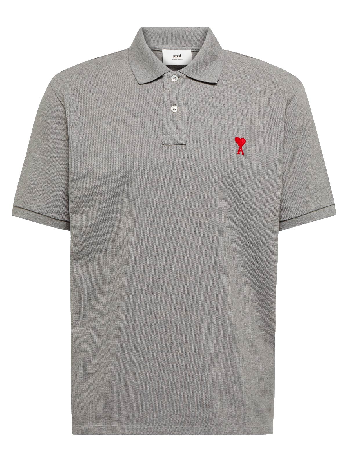 Grey 'Ami de Coeur' polo shirt | AMI PARIS