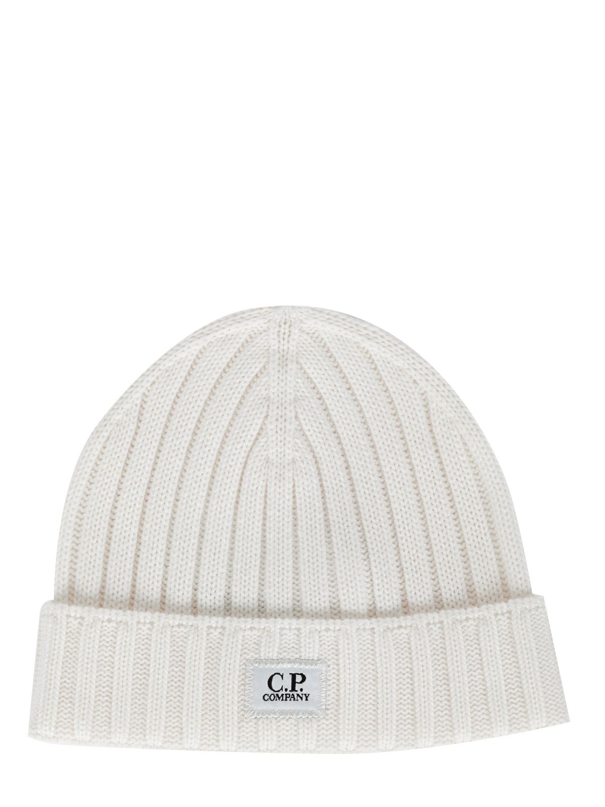 cp company white beanie