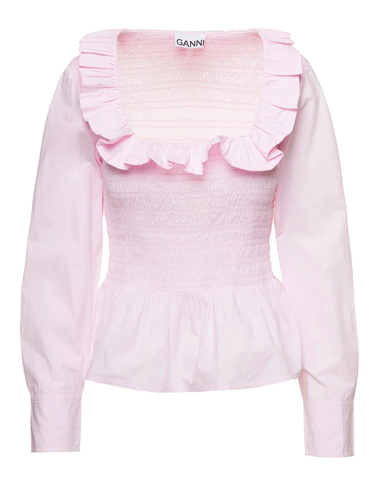 Flared pink blouse | GANNI