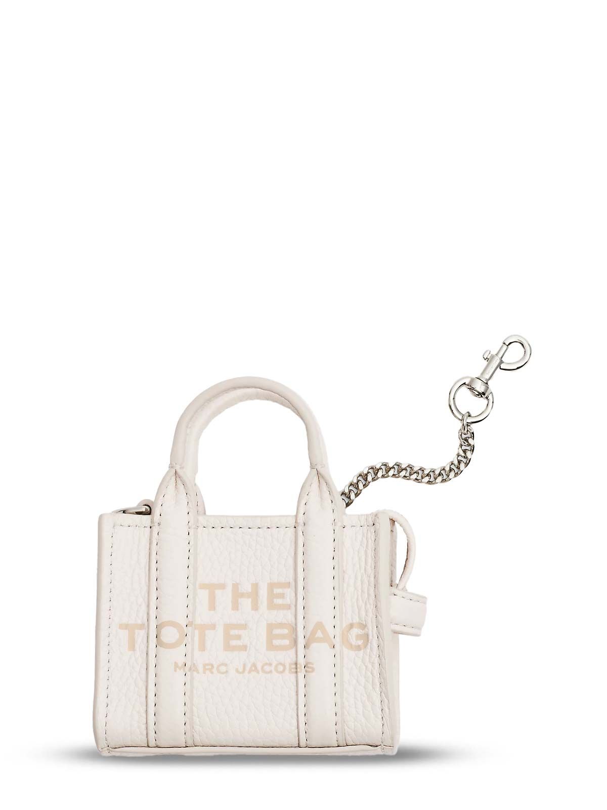 The nano tote bag charm white