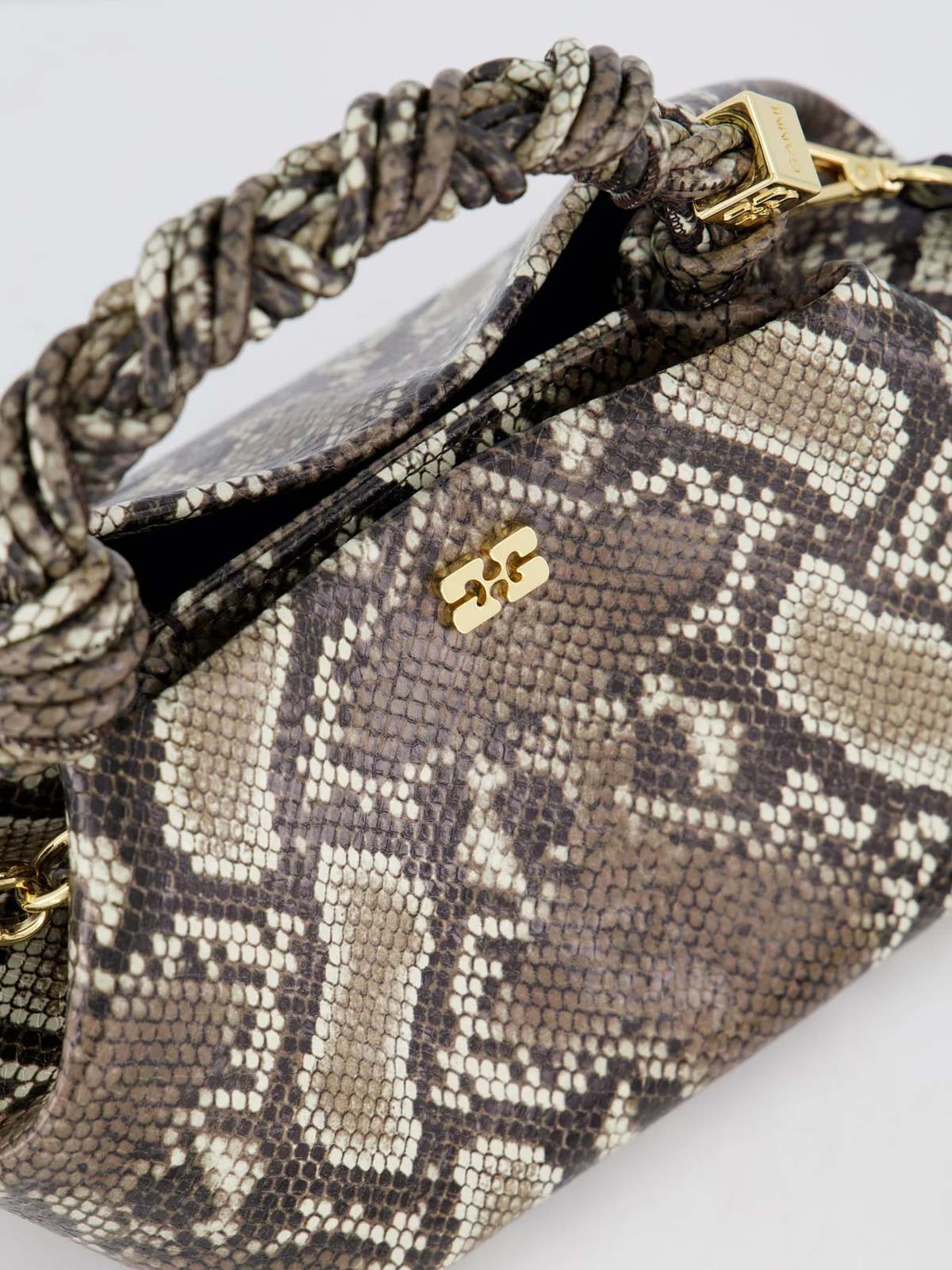 ハンドバッグ Ganni SMALL BOU SNAKE HANDBAG Ganni Ganni Bou Bag Small Snake Green | BSTN Store