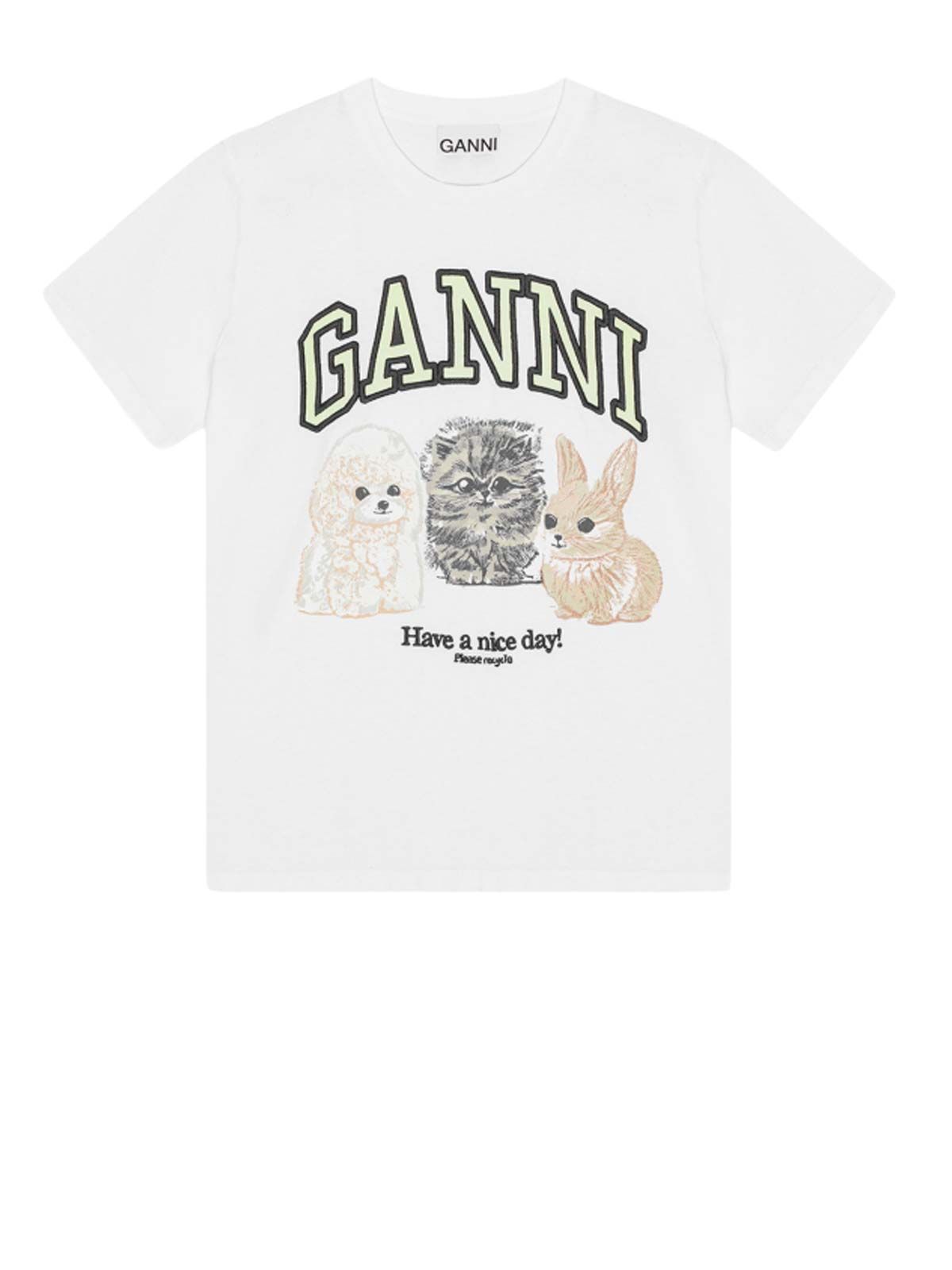 Basic Cotton Jersey Animals Relaxed T-shirt