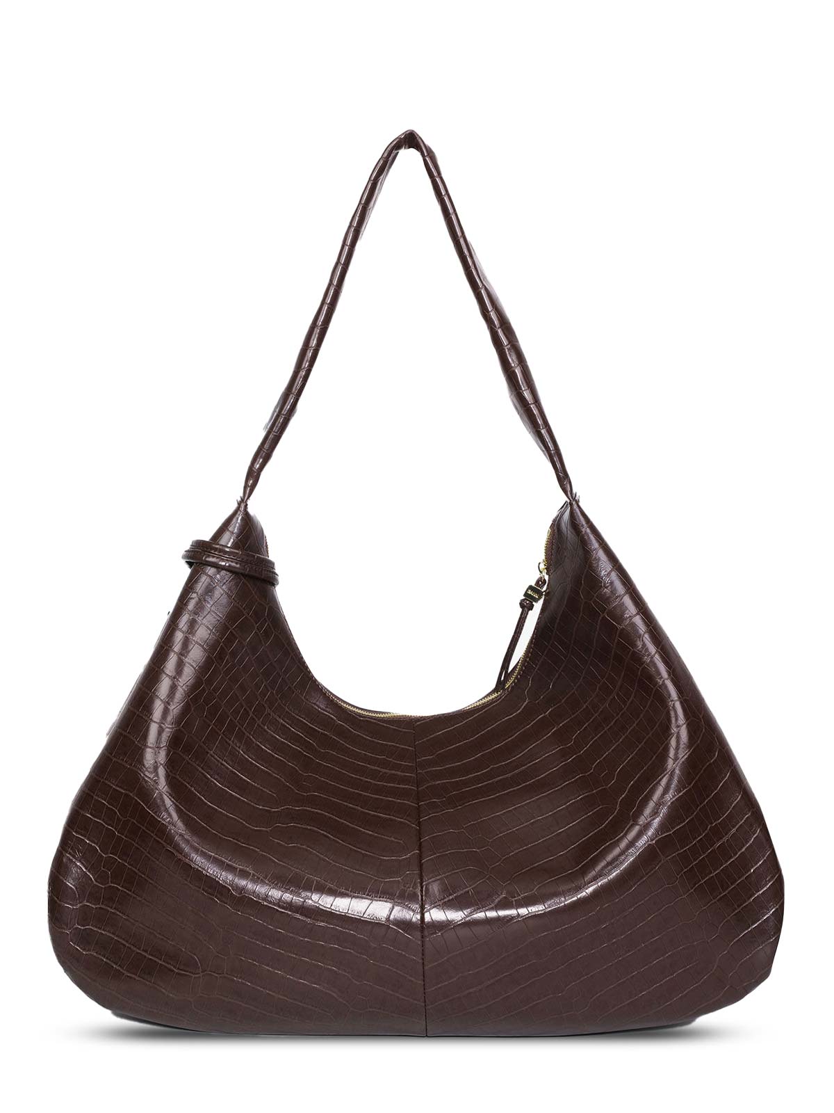 Ganni Hobo XXL Crocodile Bag in Brown | Quaranta Boutique Ganni