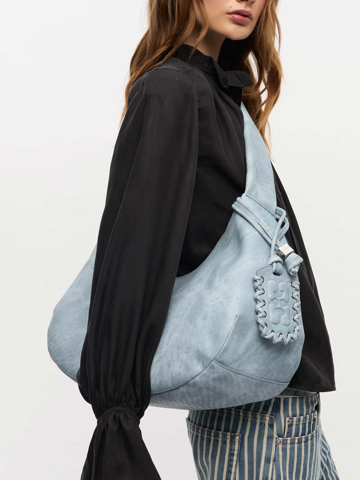 Ganni Bleached Medium Hobo Bag | Quaranta Boutique Ganni