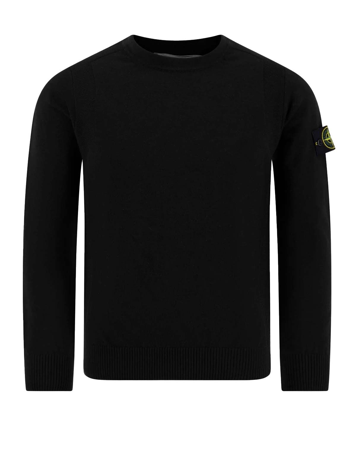 Black crewneck sweater