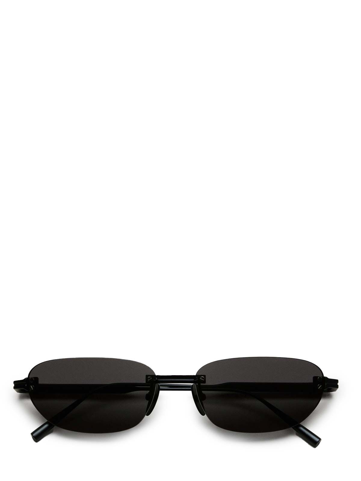 Black Rimless Oval sunglasses