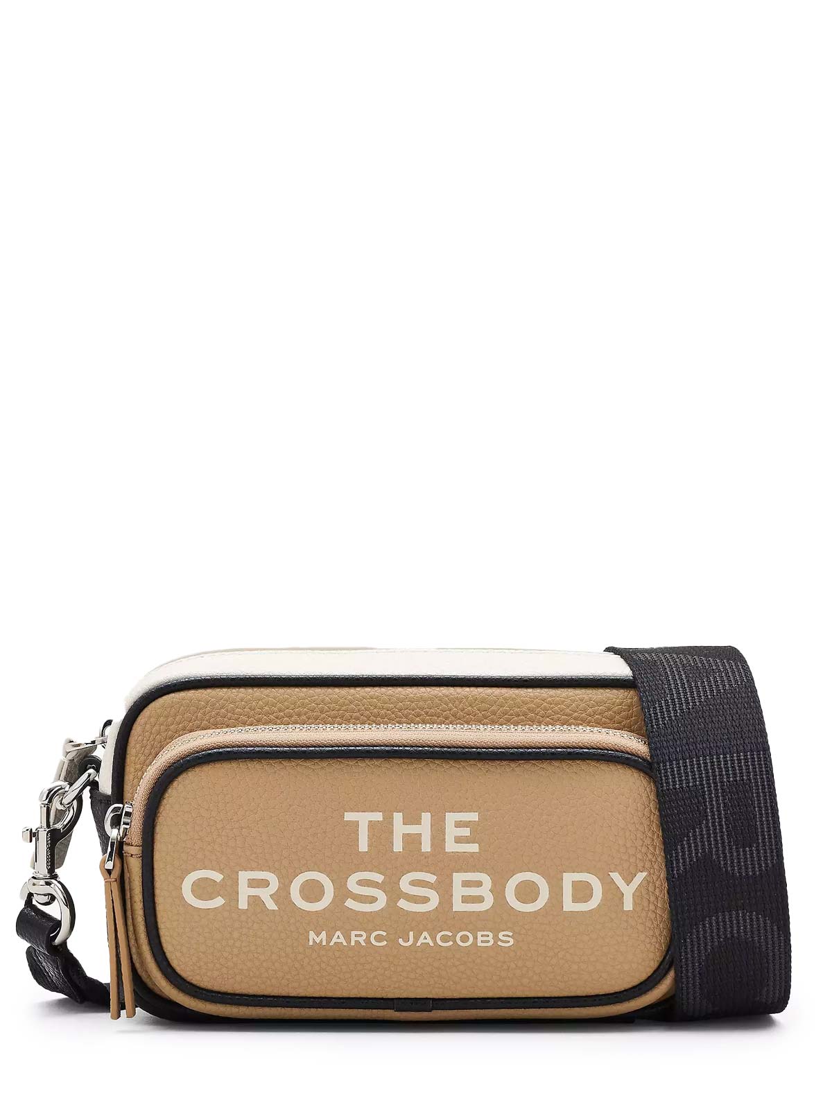 Borsa a tracolla colorblock cammello