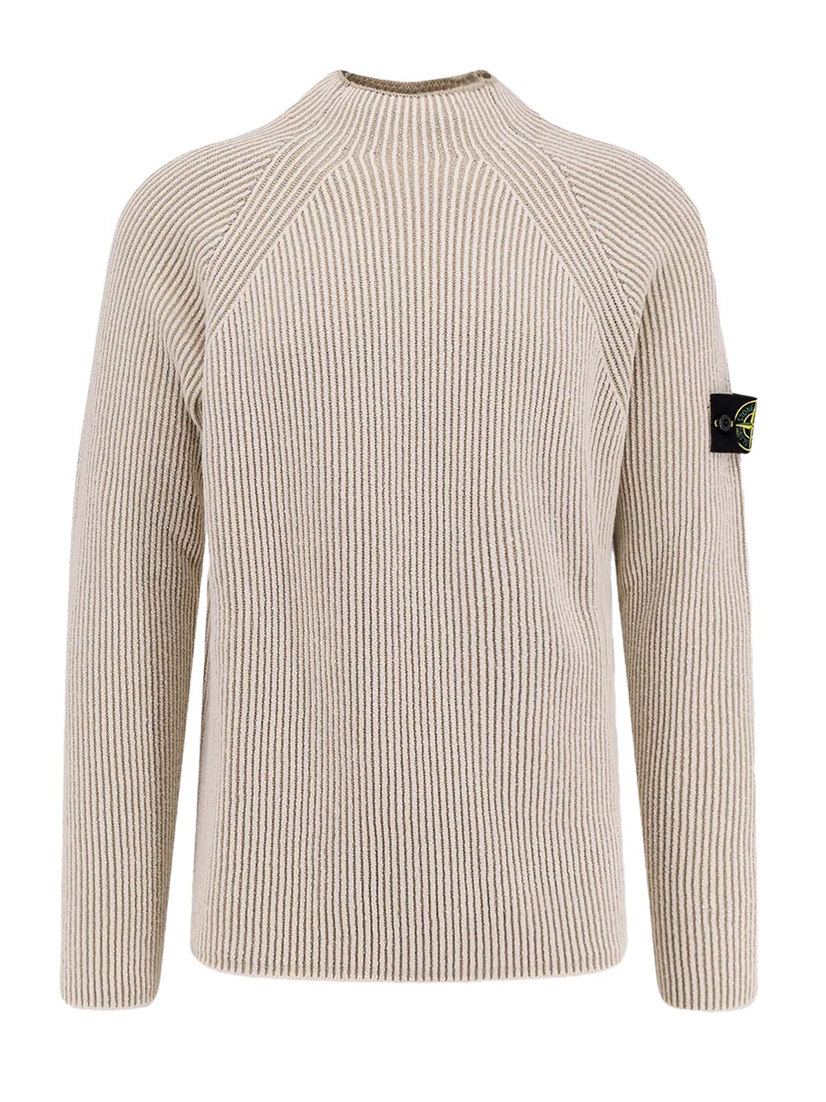 Maglione collo avorio