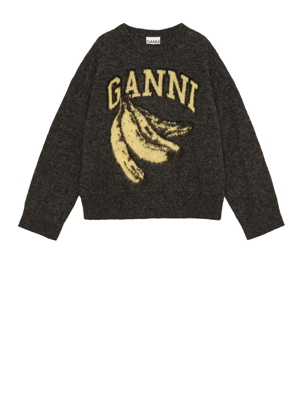 Fine Brushed Alpaca Banana Oversized O-neck