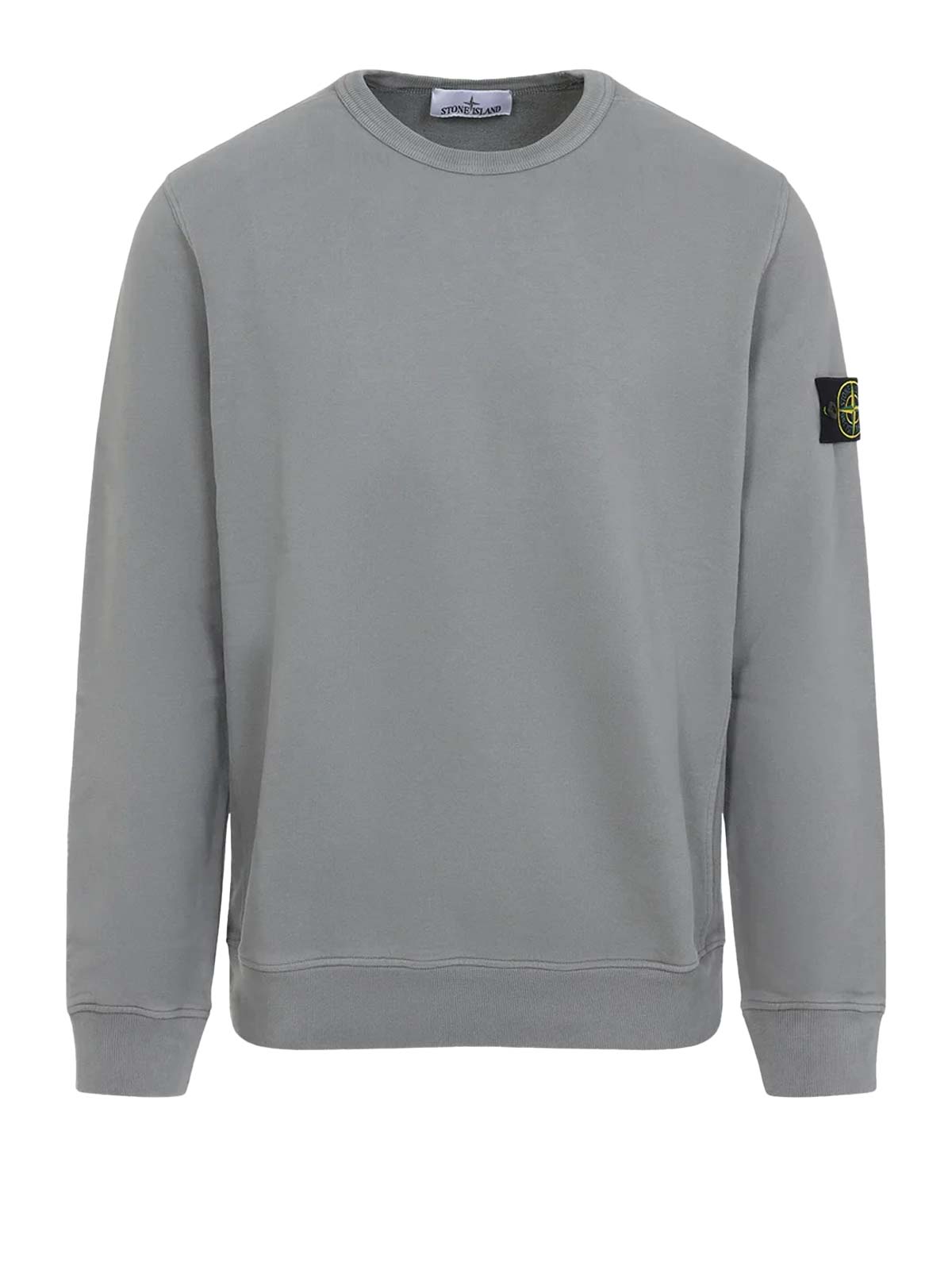 Grey crew-neck sweatshirt