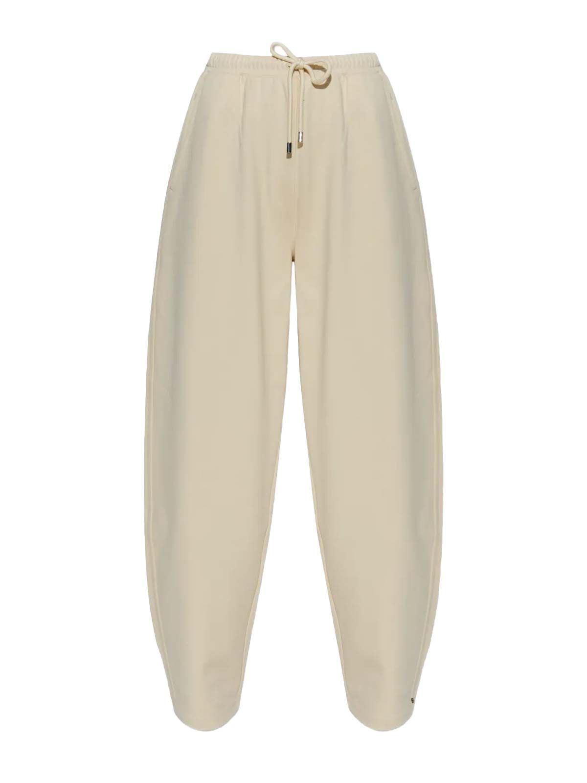 black striped Rotate poplin tapered trousers | Quaranta