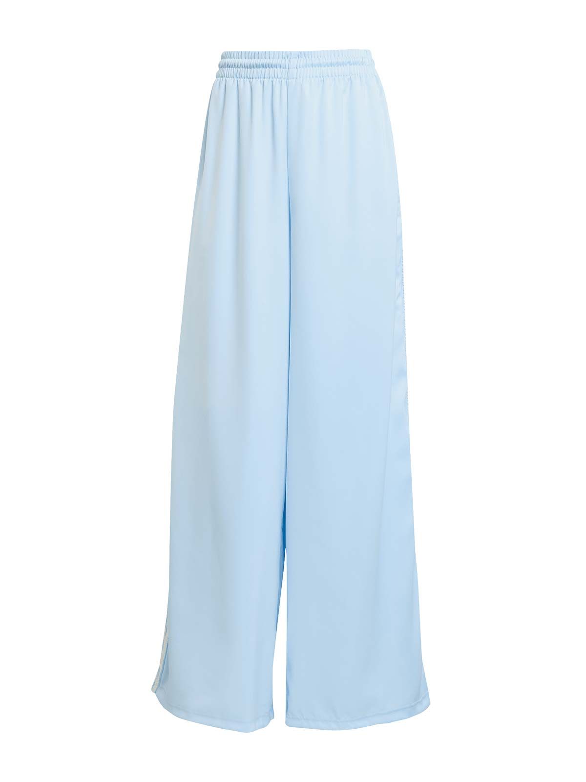 Pantaloni wide leg celesti
