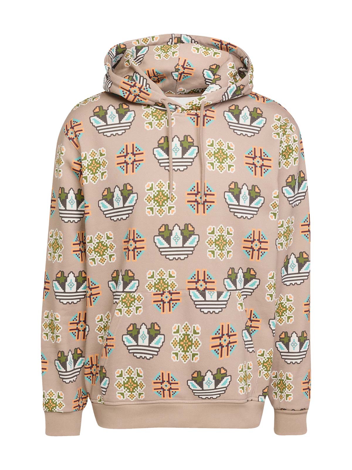 Beige adidas printed hoodie