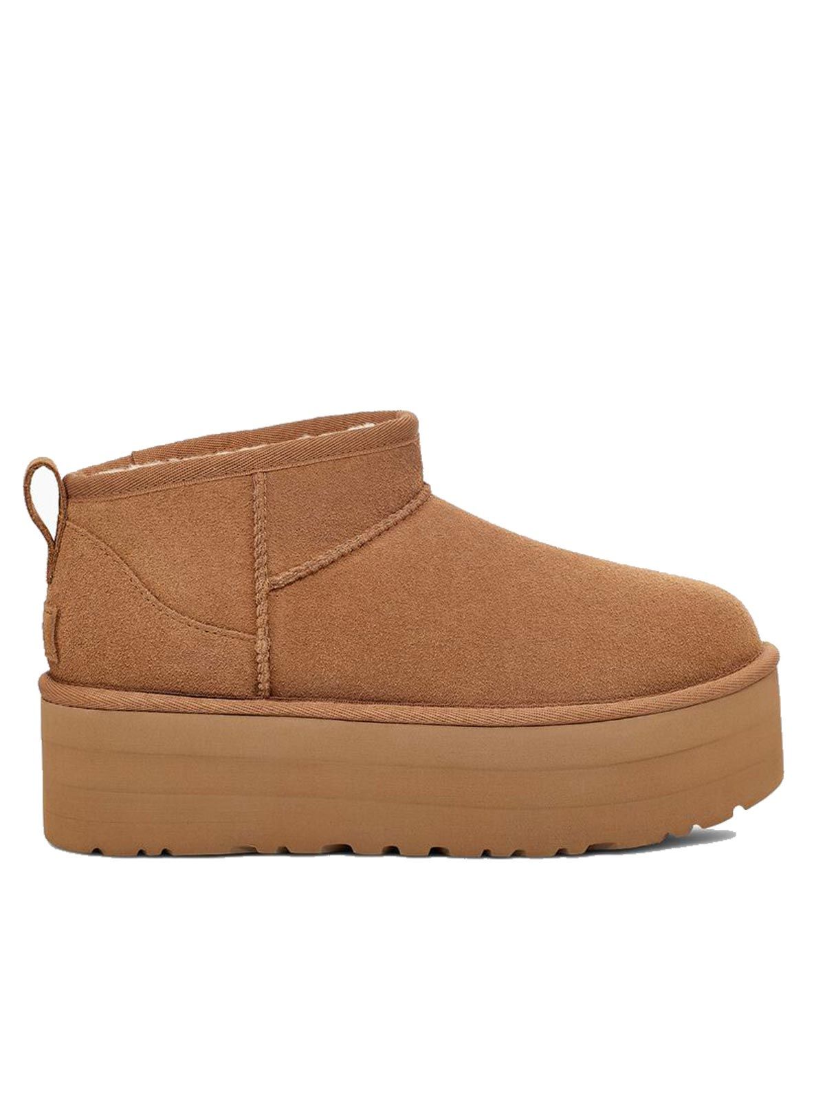 Ultra Mini Platform chestnut Shoe - Woman