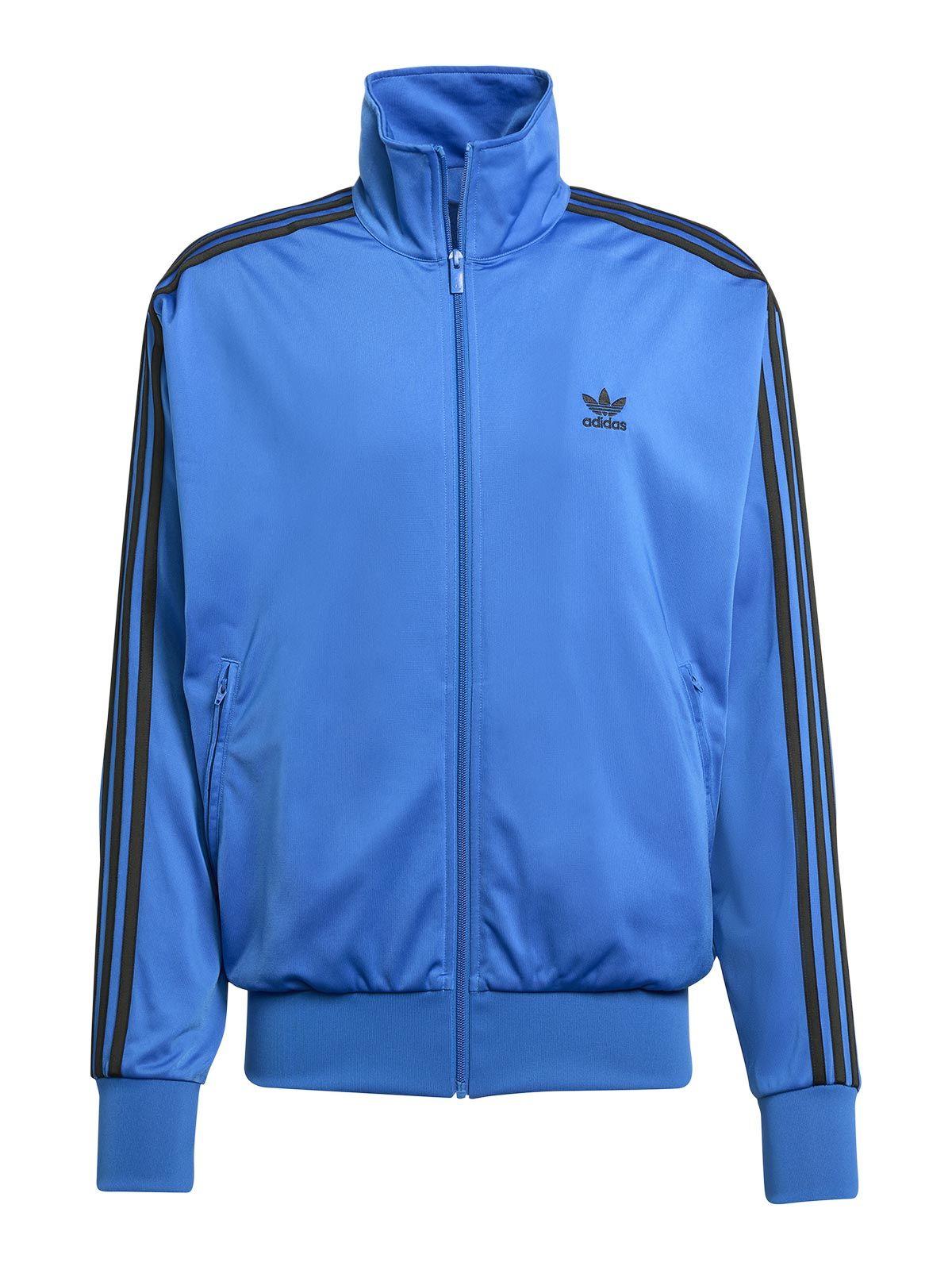 Zip-up track top light blue