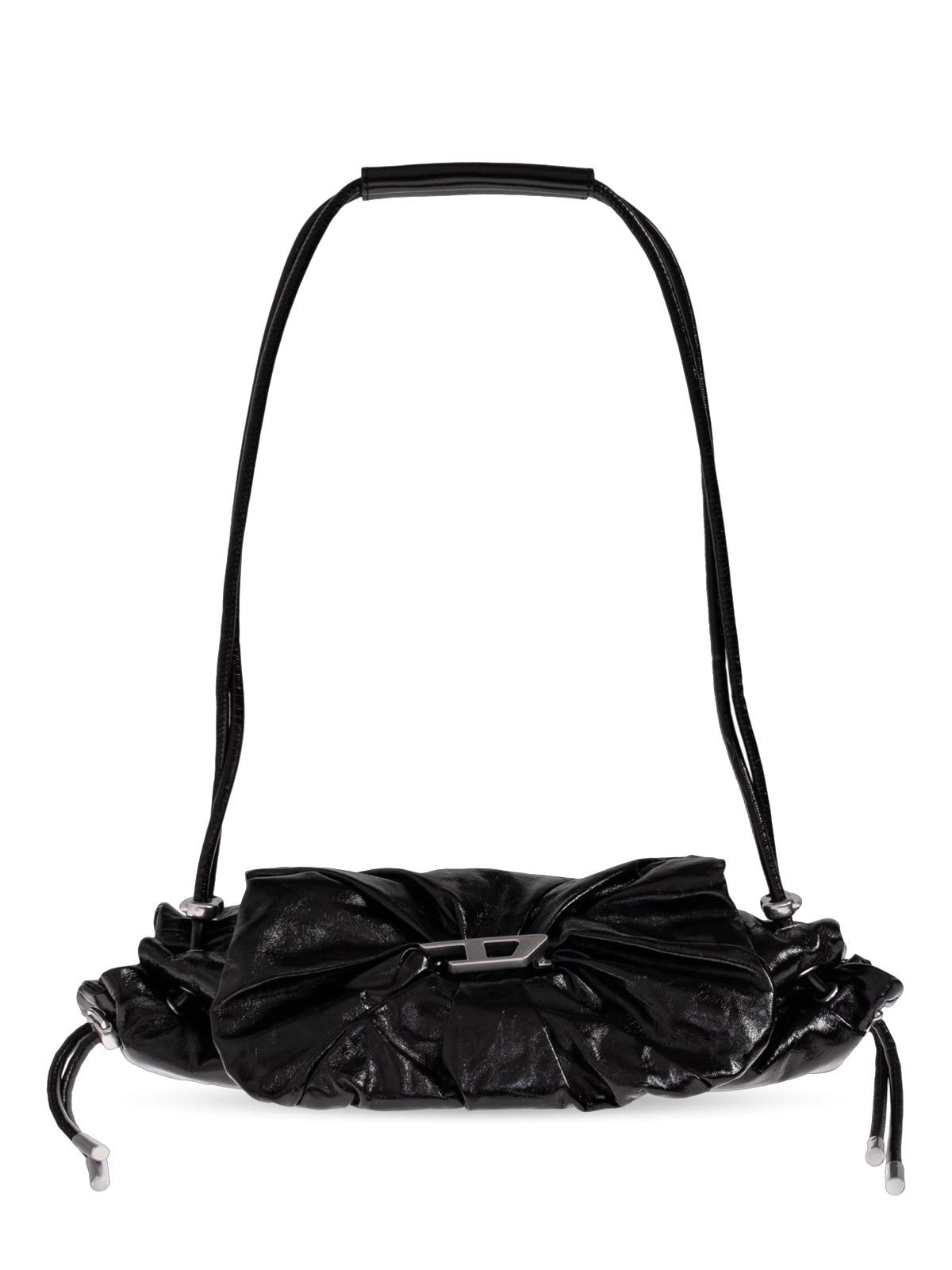 Scrunch-d shoulder s  black