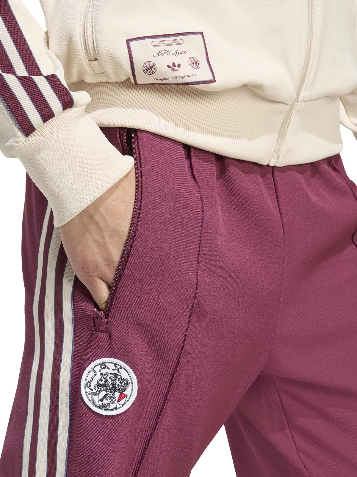 Ajax Amsterdam slim pants bordeaux ADIDAS ORIGINALS