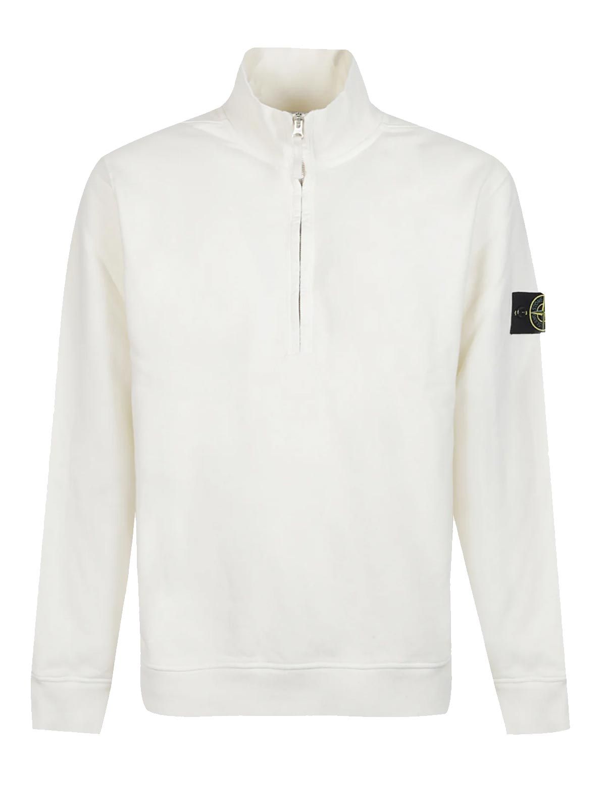 White zip-up sweatshirt
