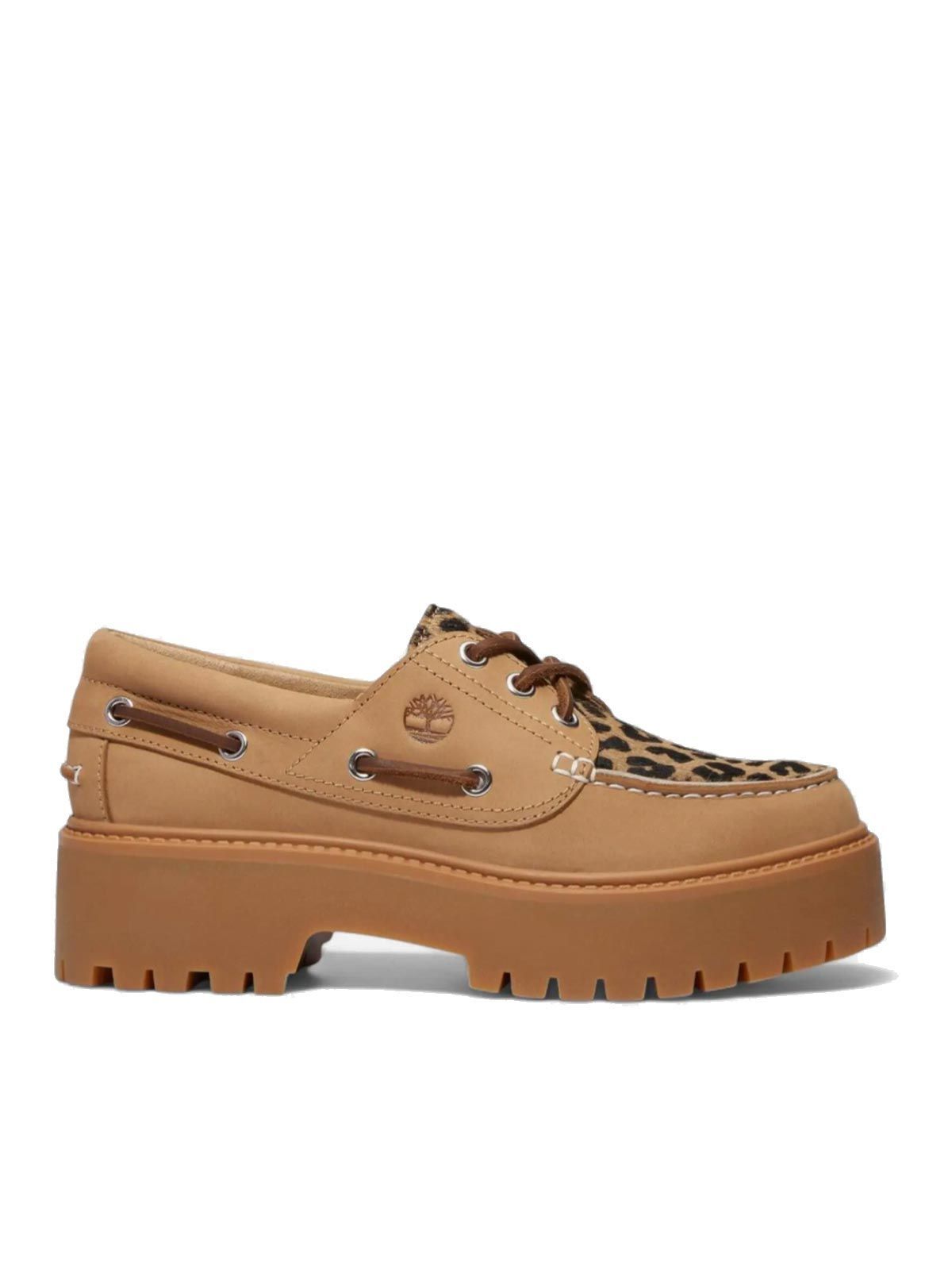 Street Boat Rootbeer beige Shoe - Woman