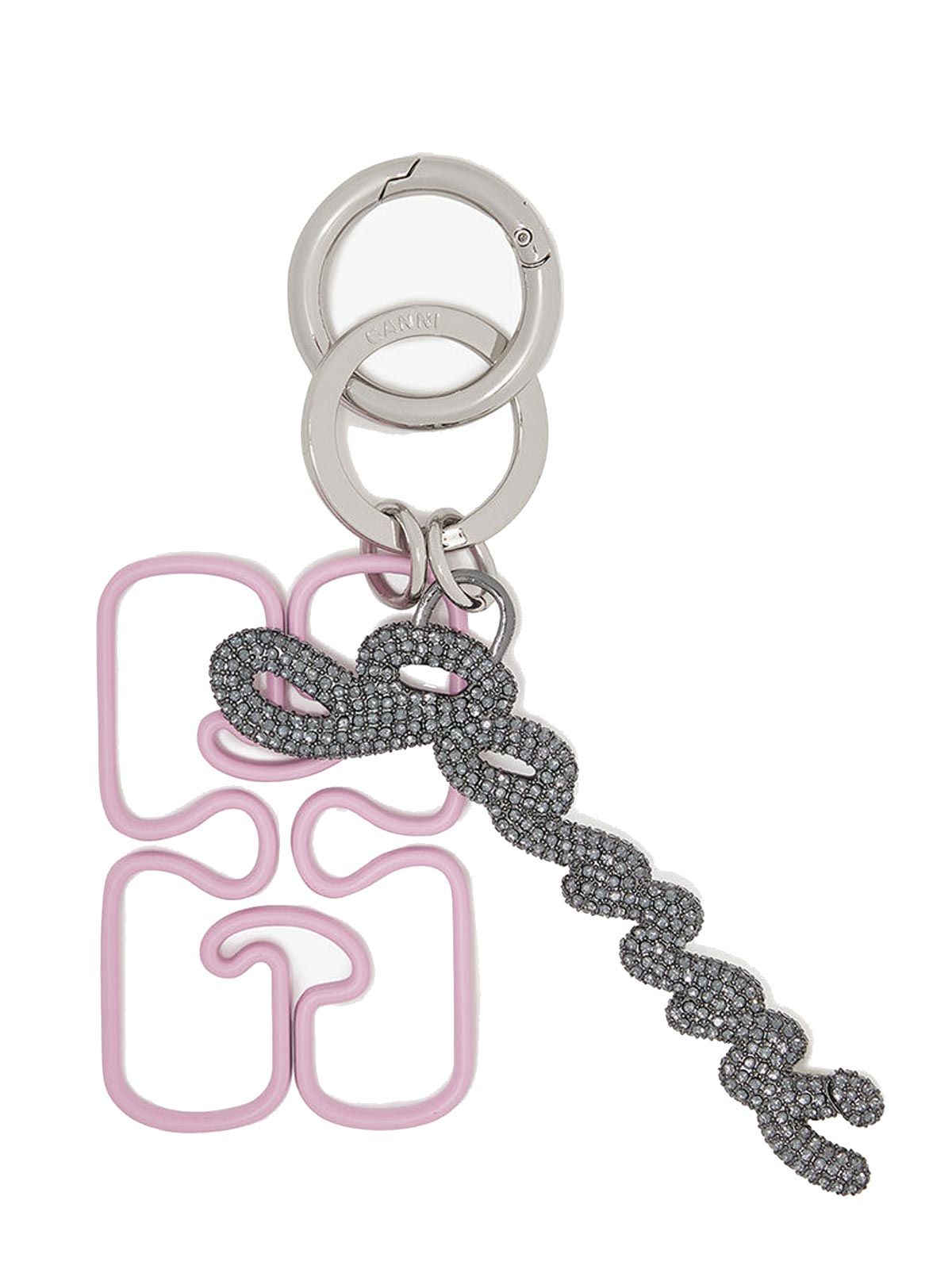 Ganni Strass Signature Keyring