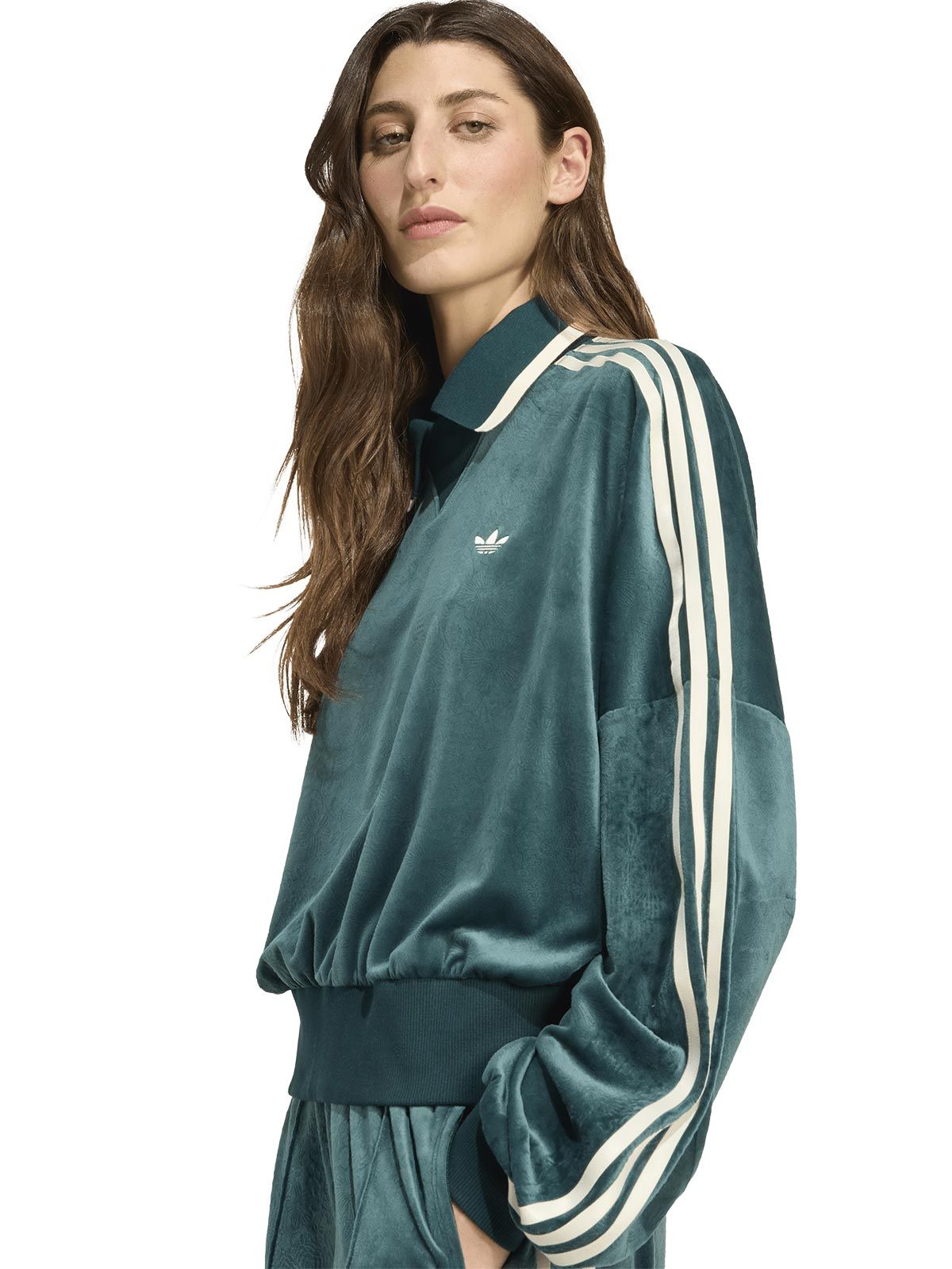 felpa adidas in velluto verde Quaranta Boutique Adidas originals