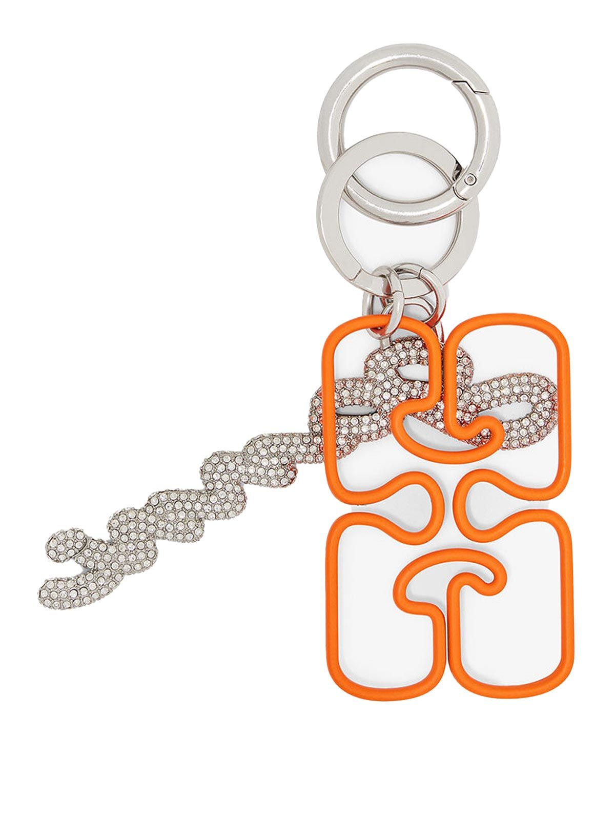 Ganni Strass Signature Keyring