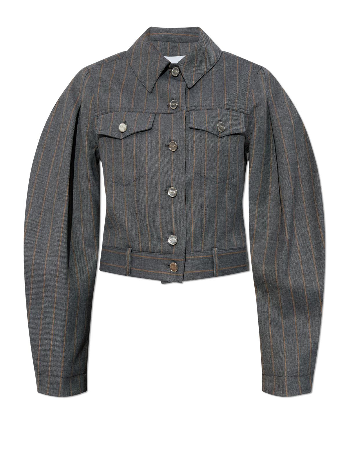 Brushed Wool Stripe Jacket