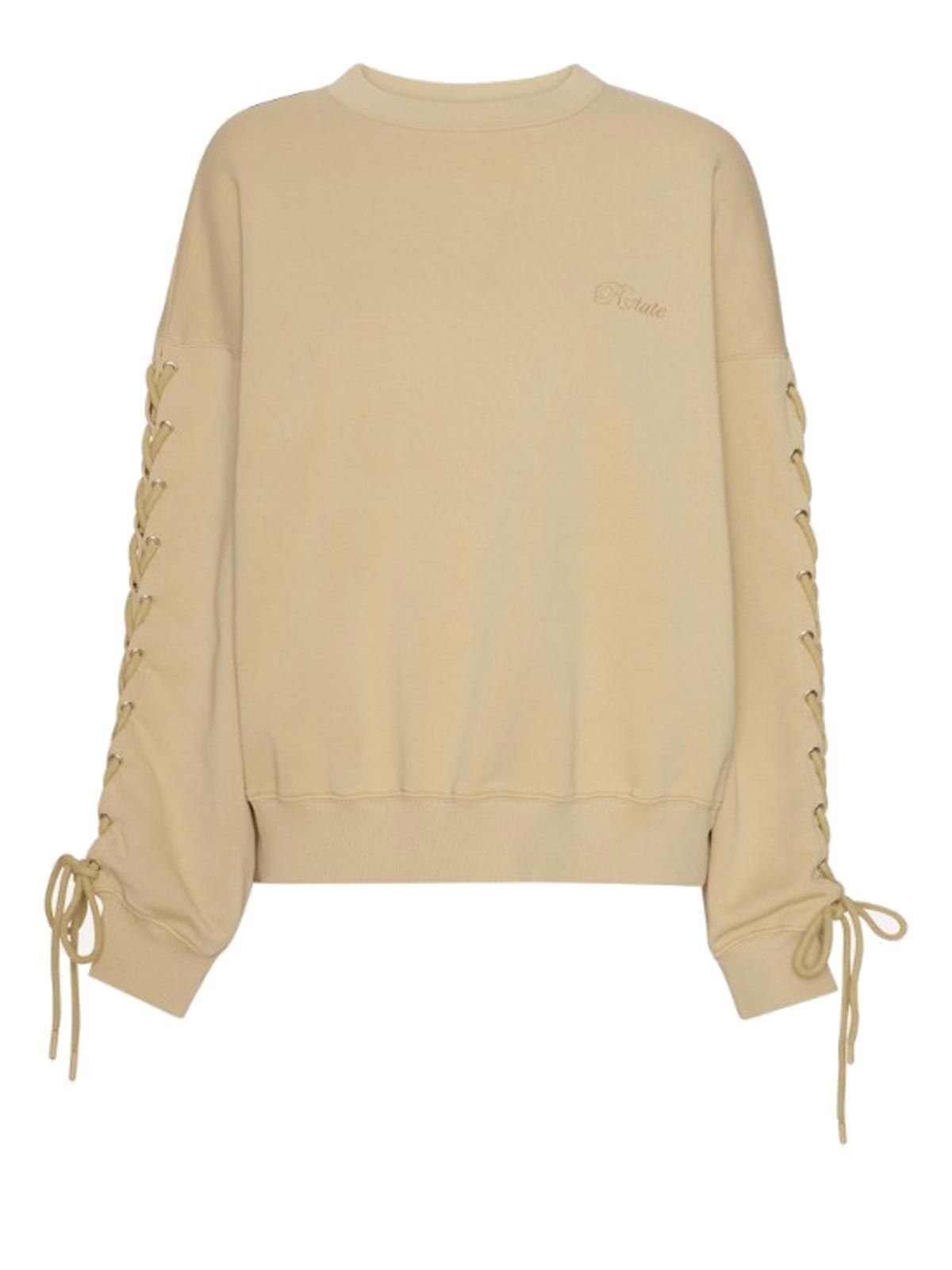 lacing crewneck beige