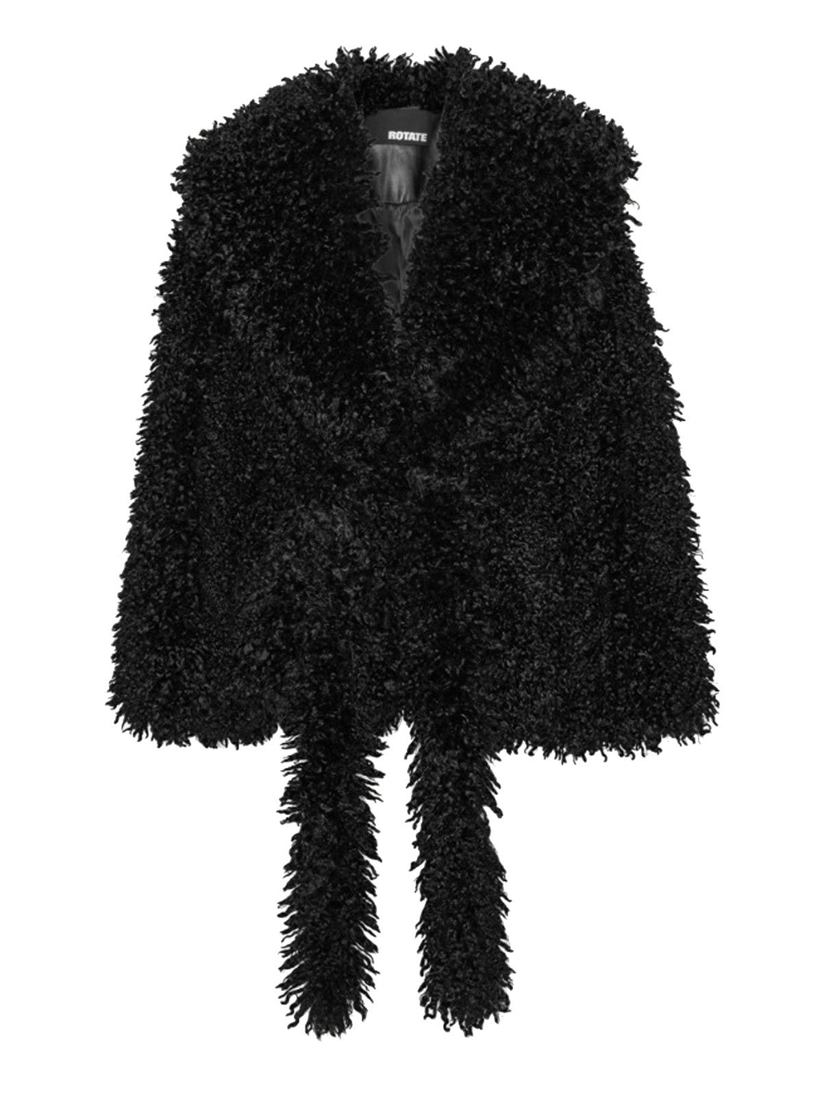 FAUX FUR BELTED JACKET