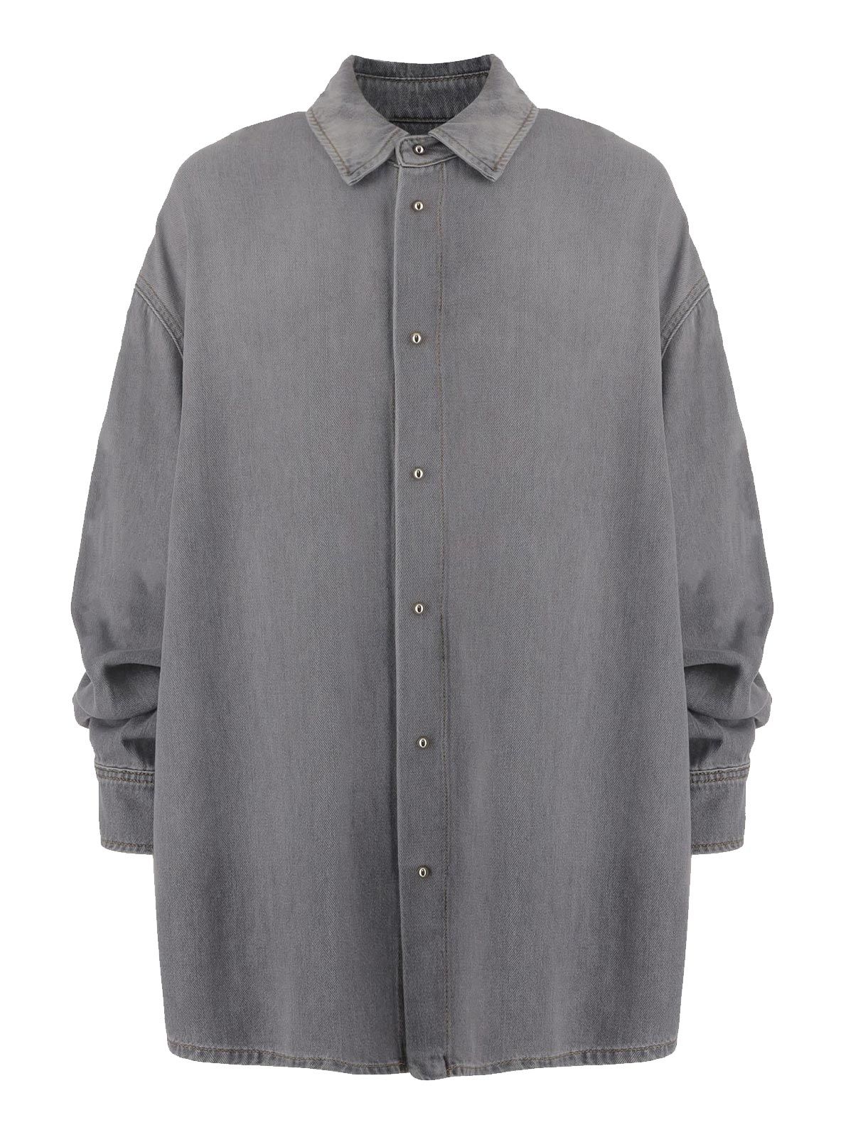 KEANU TENCEL DENIM ROUCHE SHIRT