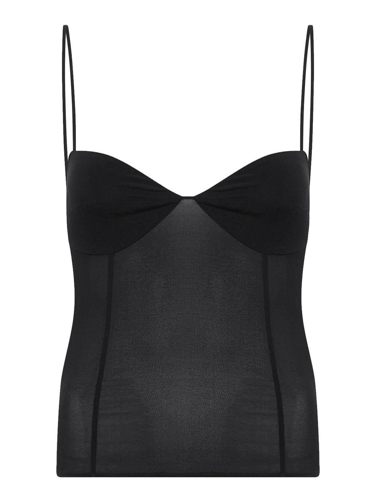 Canotta in seta nera