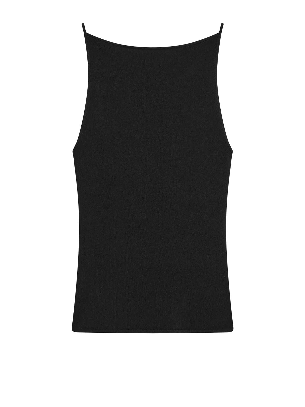 Canotta in seta nera