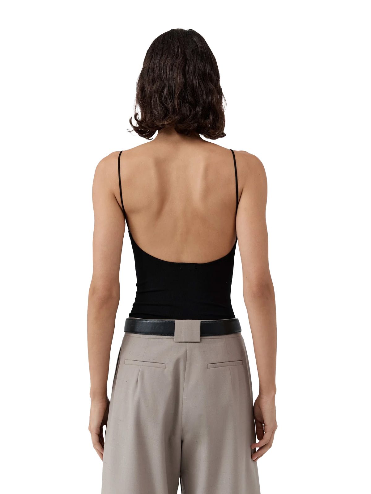 Canotta in seta nera ST. AGNI