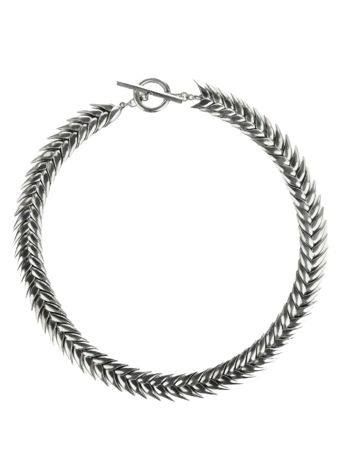 Collana spikelet argentata