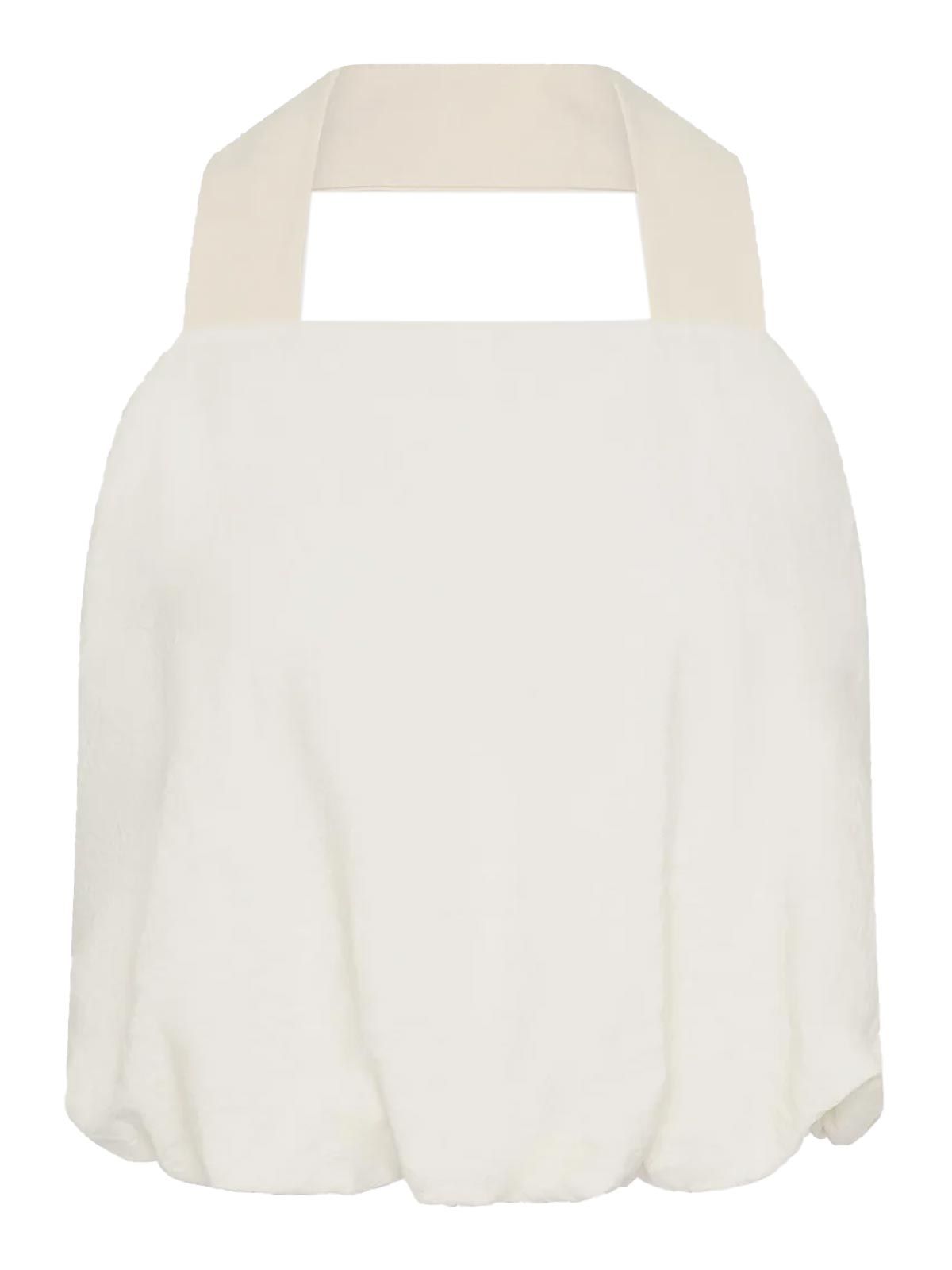 Top Cloud Twist Halter bianco