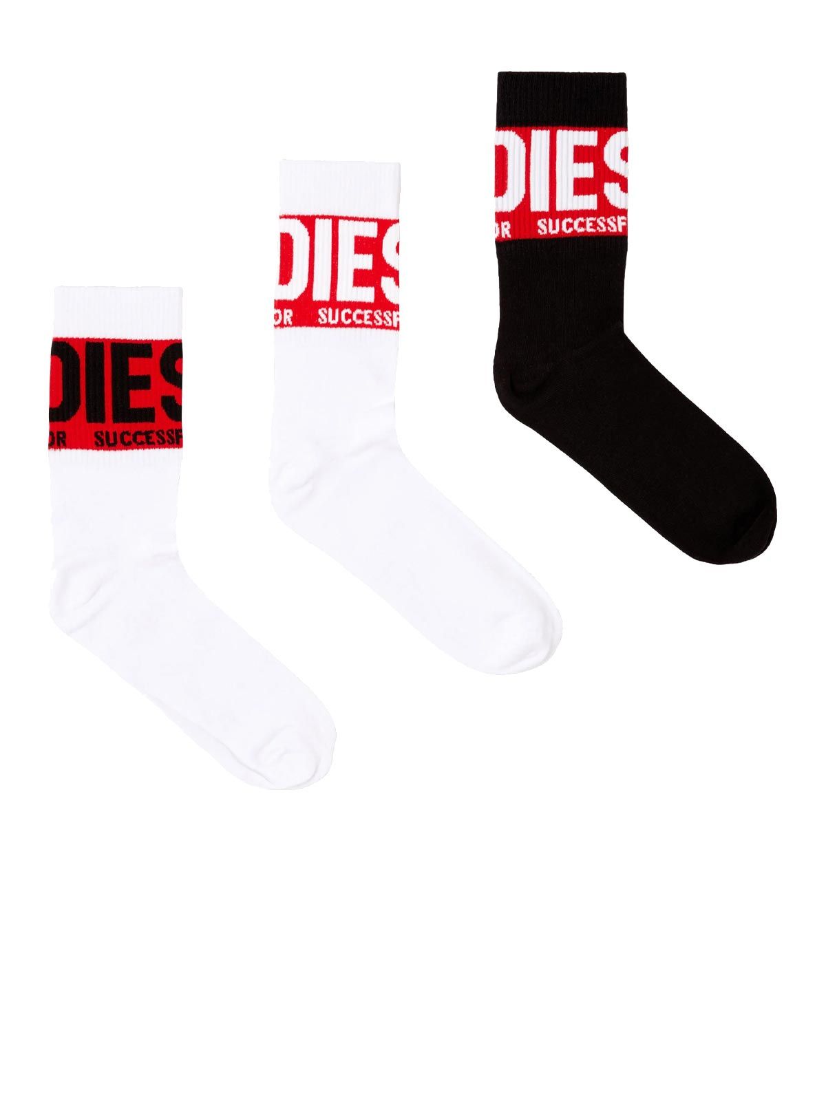 Set socks black/white
