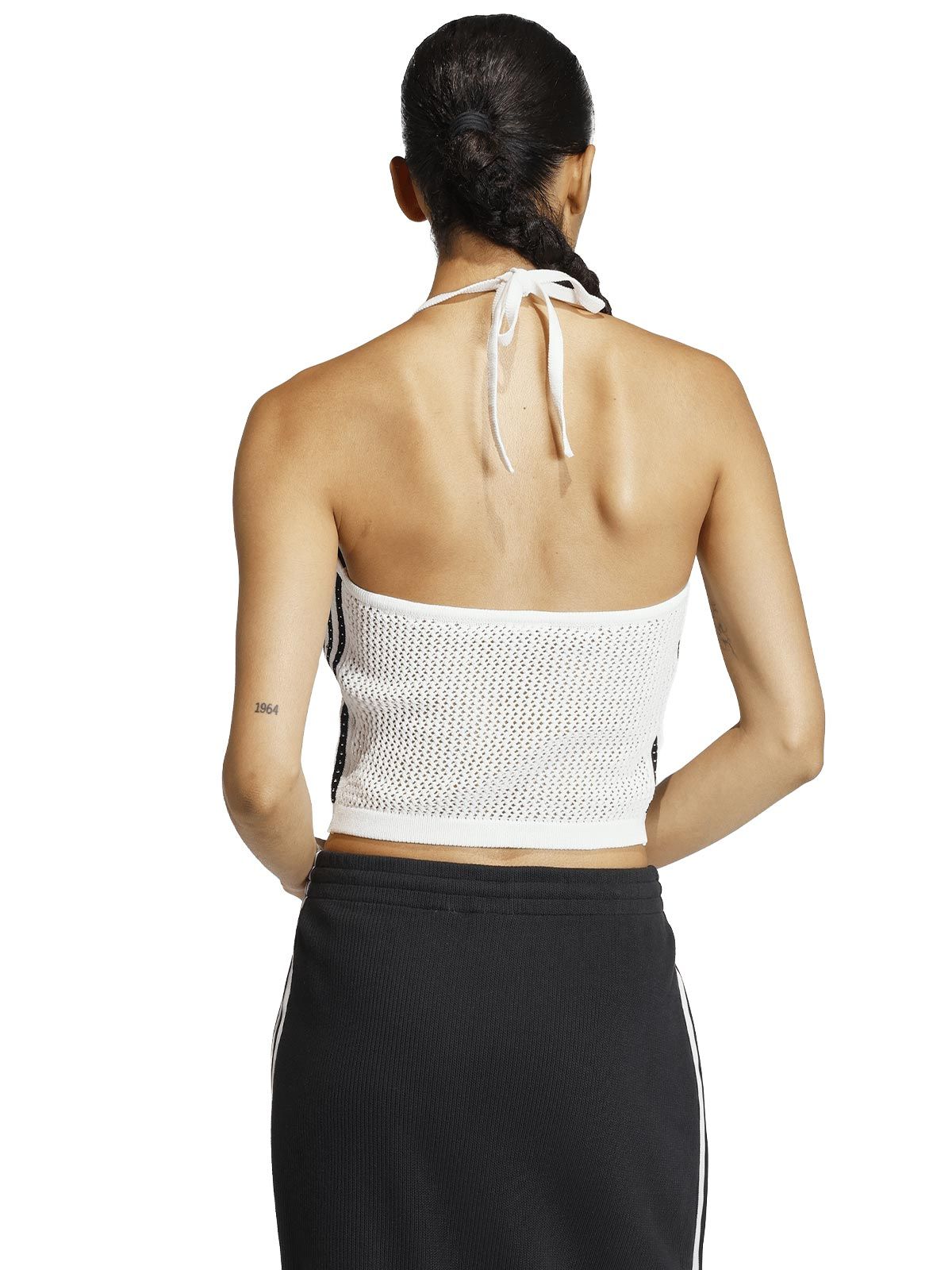 Top a uncinetto bianco ADIDAS ORIGINALS