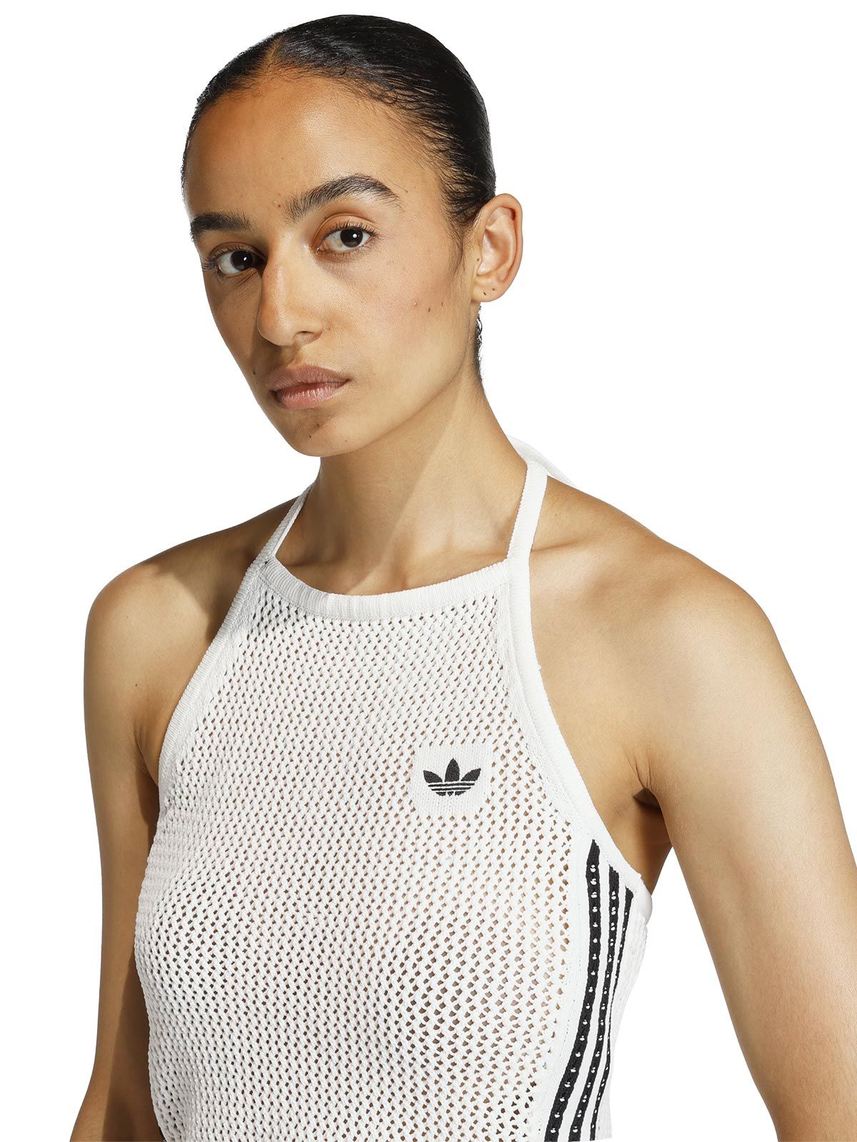 Top a uncinetto bianco ADIDAS ORIGINALS