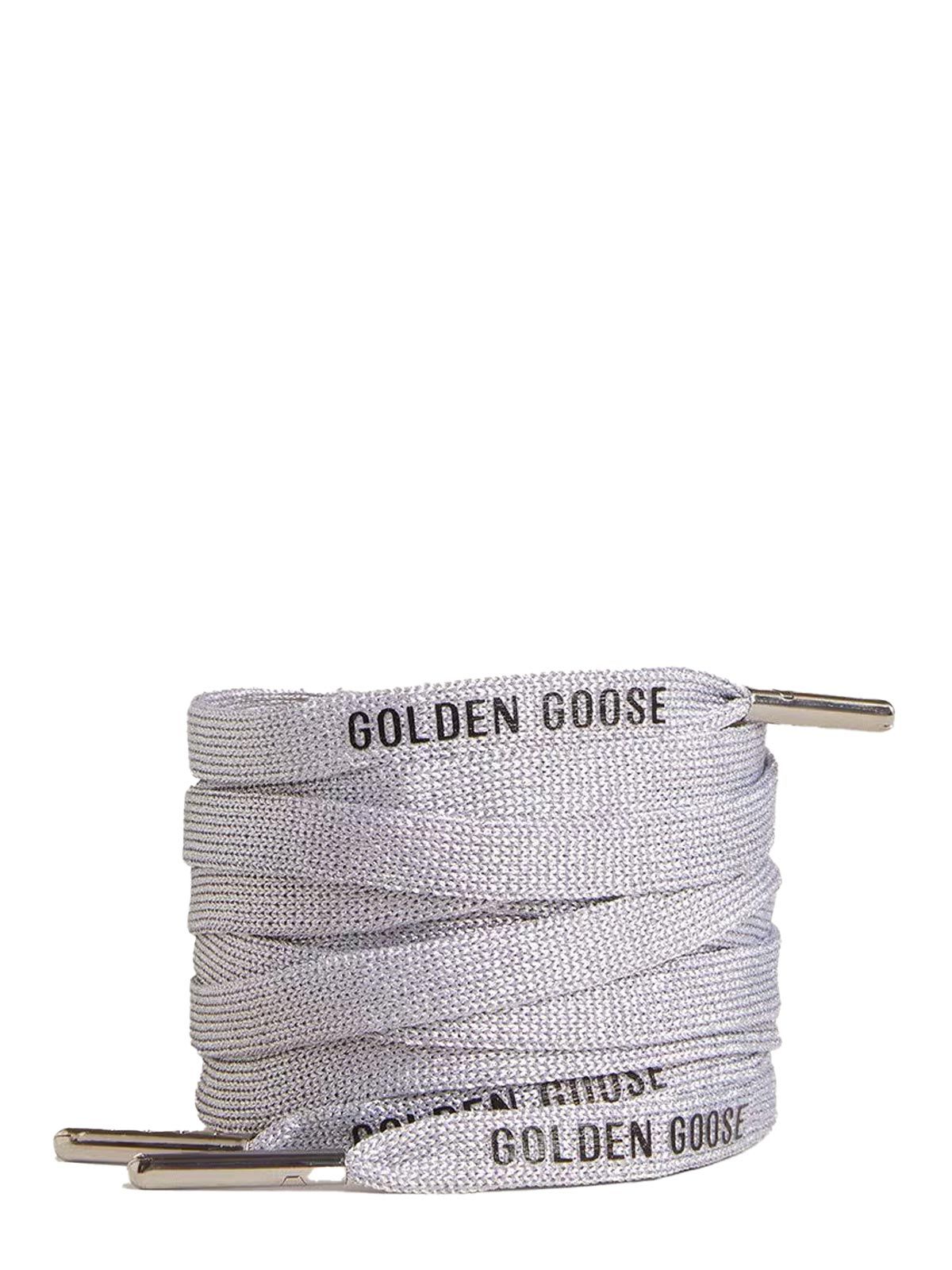 kit lace lurex with golden goose print and silver metal final logo