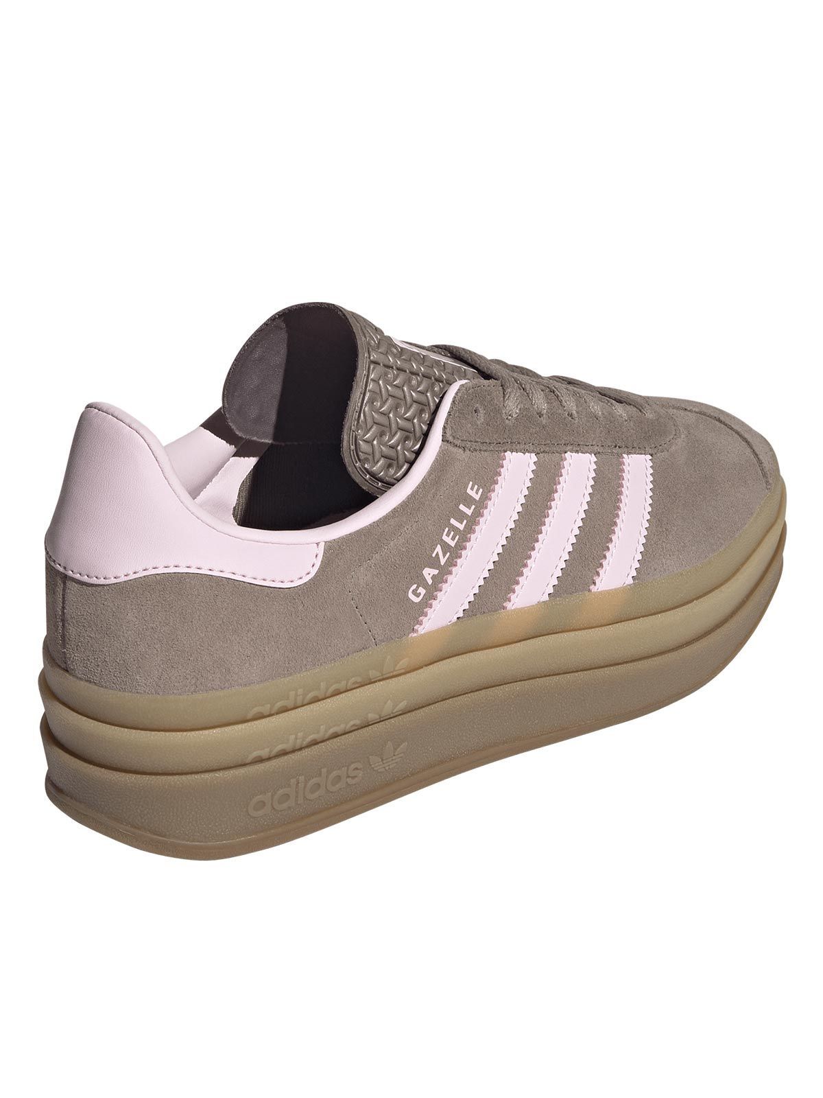 adidas gazelle silver green womens adidas Gazelle Bold Shoes - Women's - Aurora Coffee / Light Pink / Gold