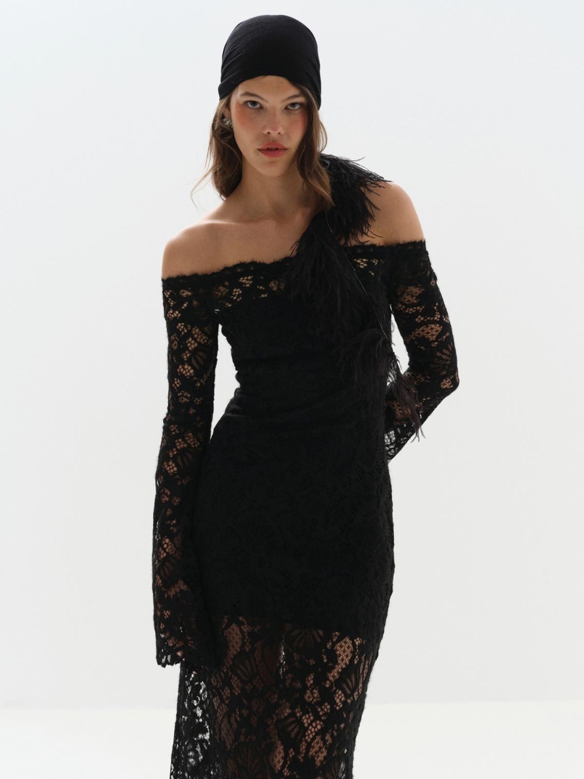 nomi dress fullylined nero MANURI'