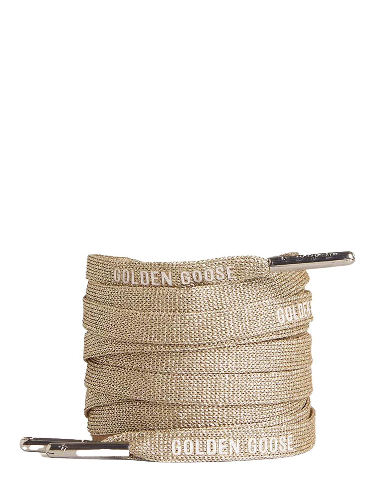 kit lace lurex with golden goose print and silver metal final logo