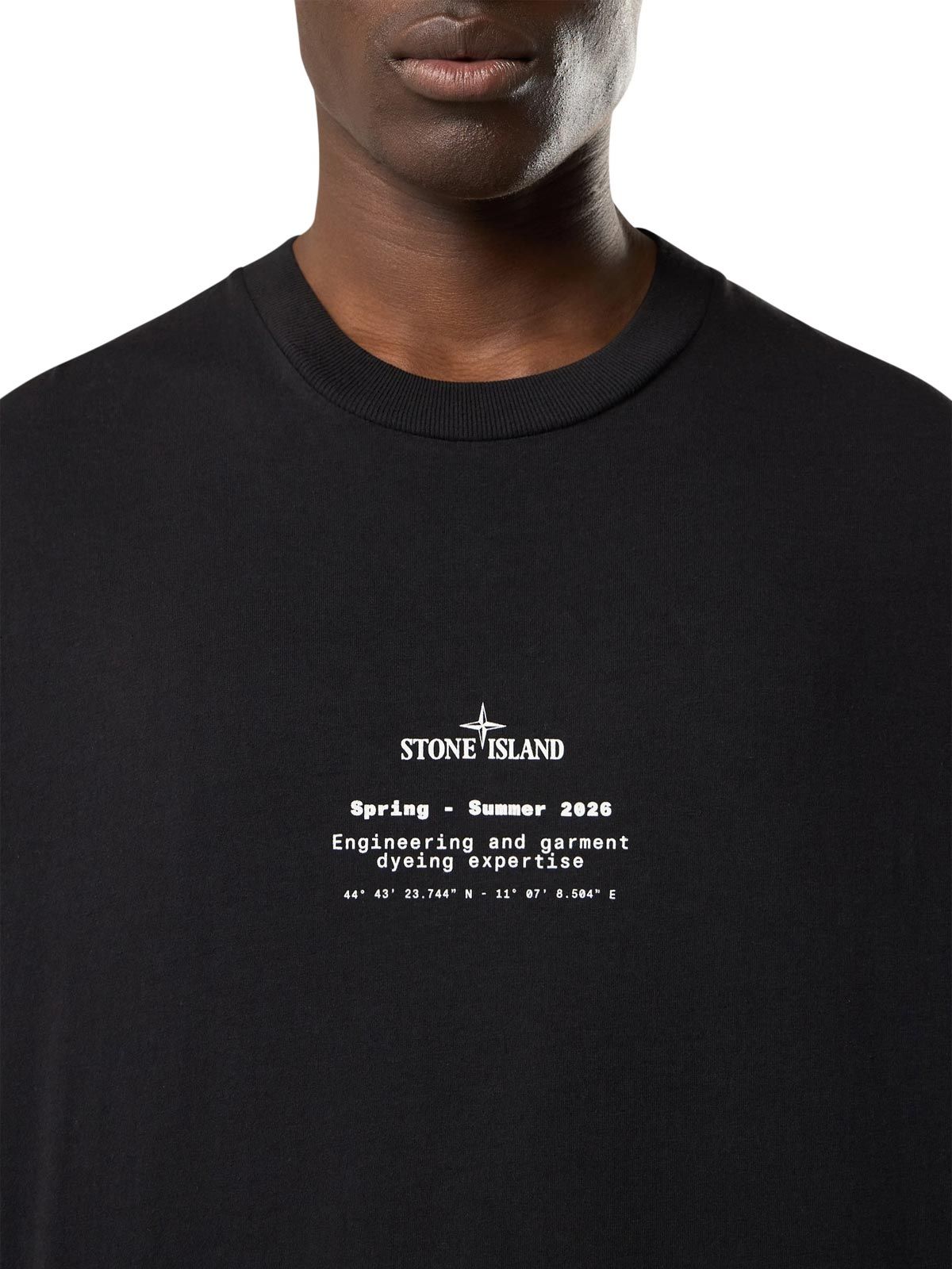 T-shirt nera STONE ISLAND