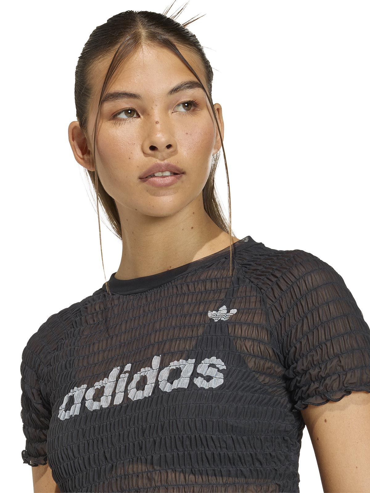 T-shirt Smocked Cali Tee black ADIDAS ORIGINALS