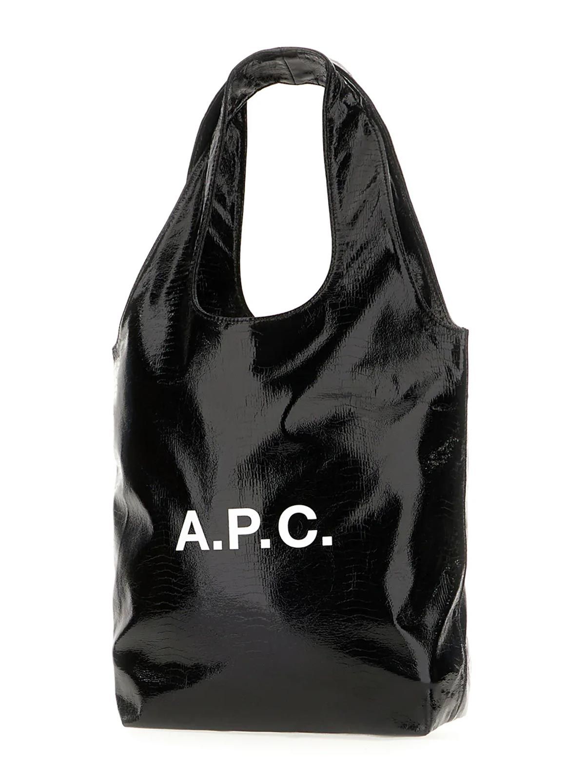 Small Black Metallic Ninon Tote Bag A.P.C.