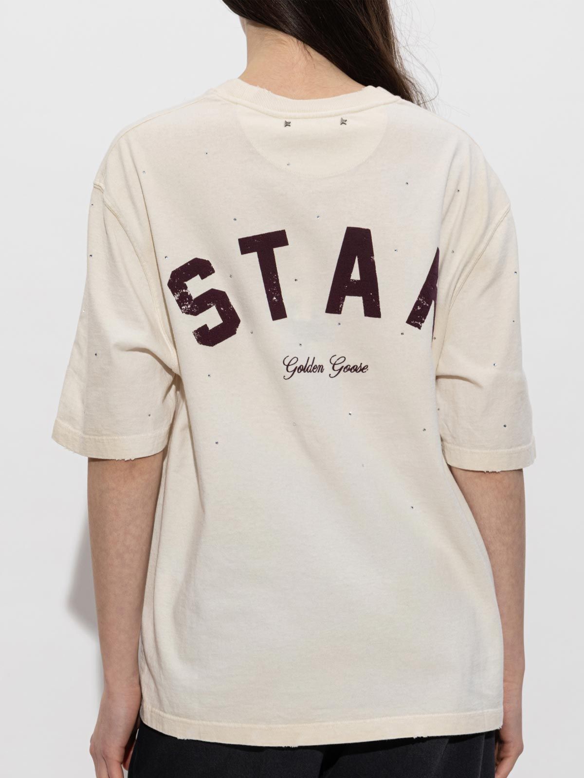 relaxed t-shirt panna GOLDEN GOOSE