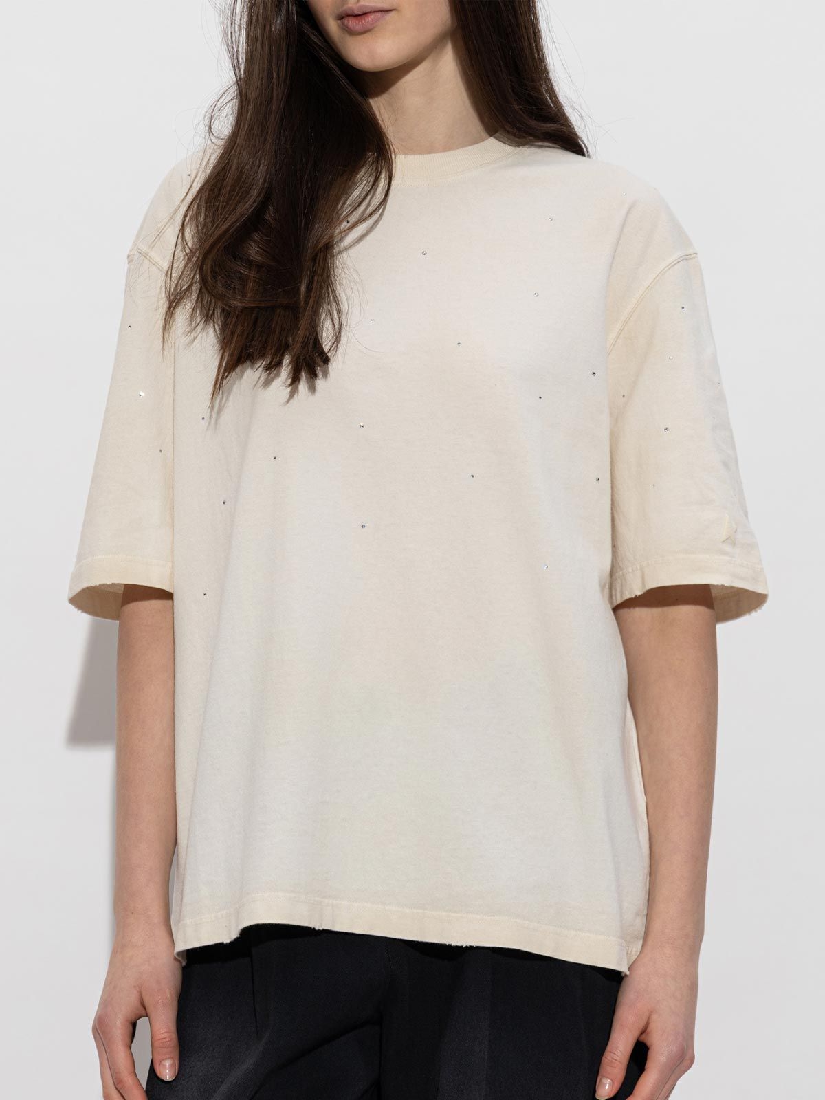 relaxed t-shirt panna GOLDEN GOOSE