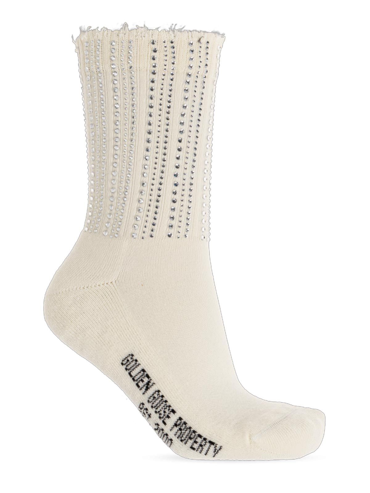 Socks white with Crystals