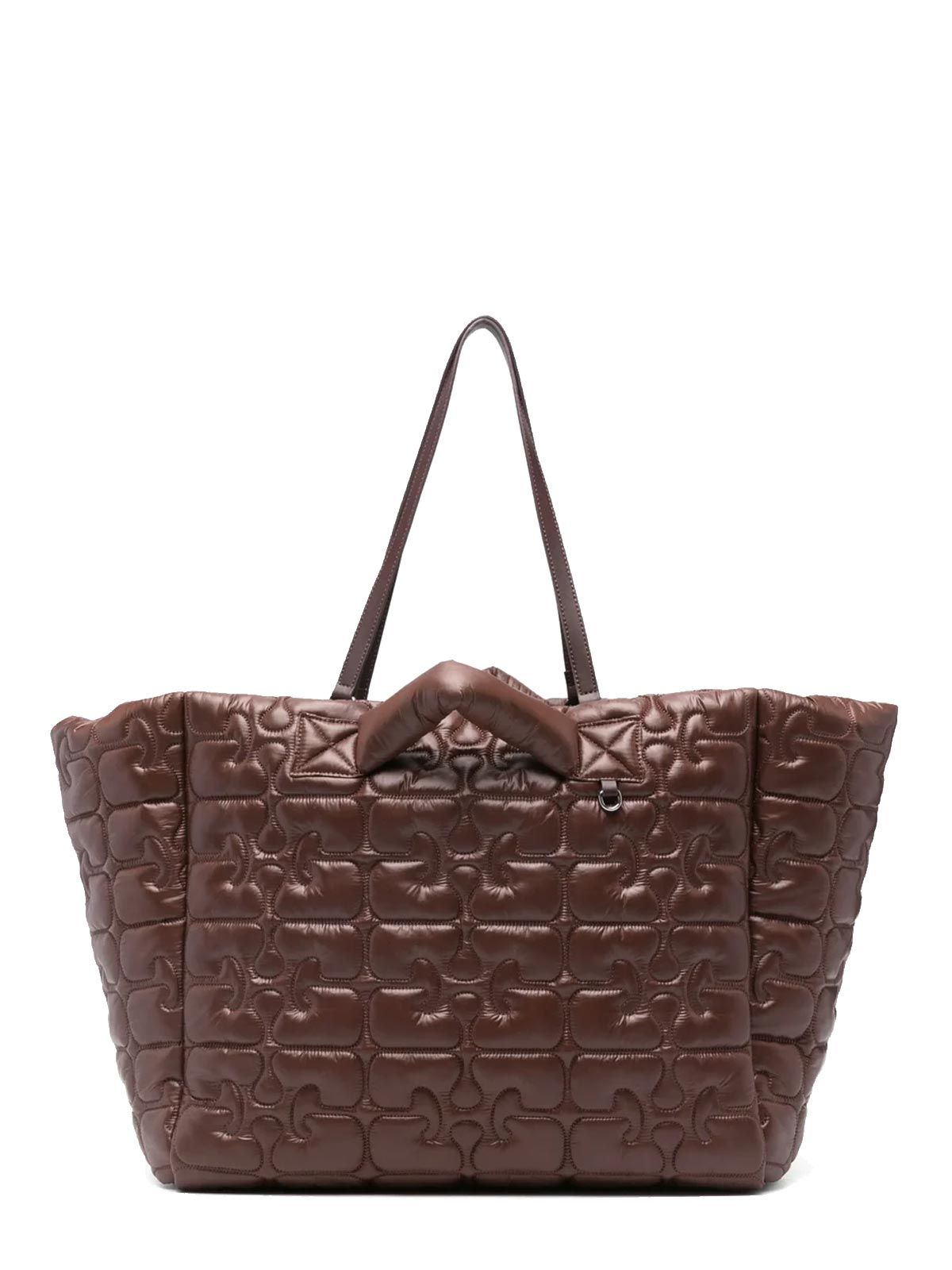Borsa Re-Tech Quilted Tote marrone